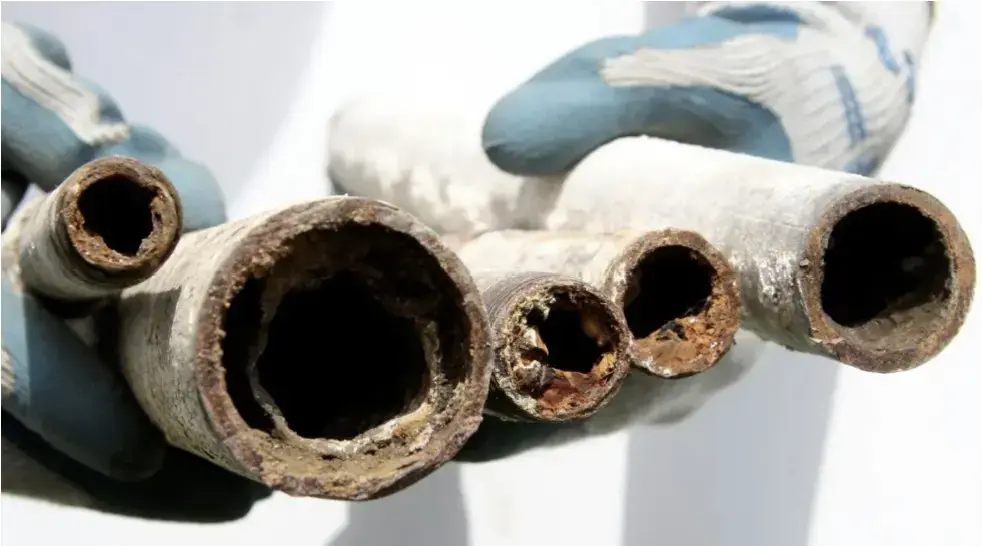Sediment build up on plumbing pipes