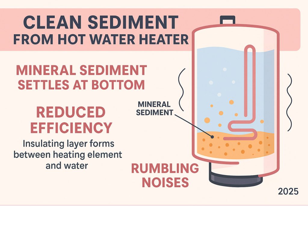 water heater sediment infographic